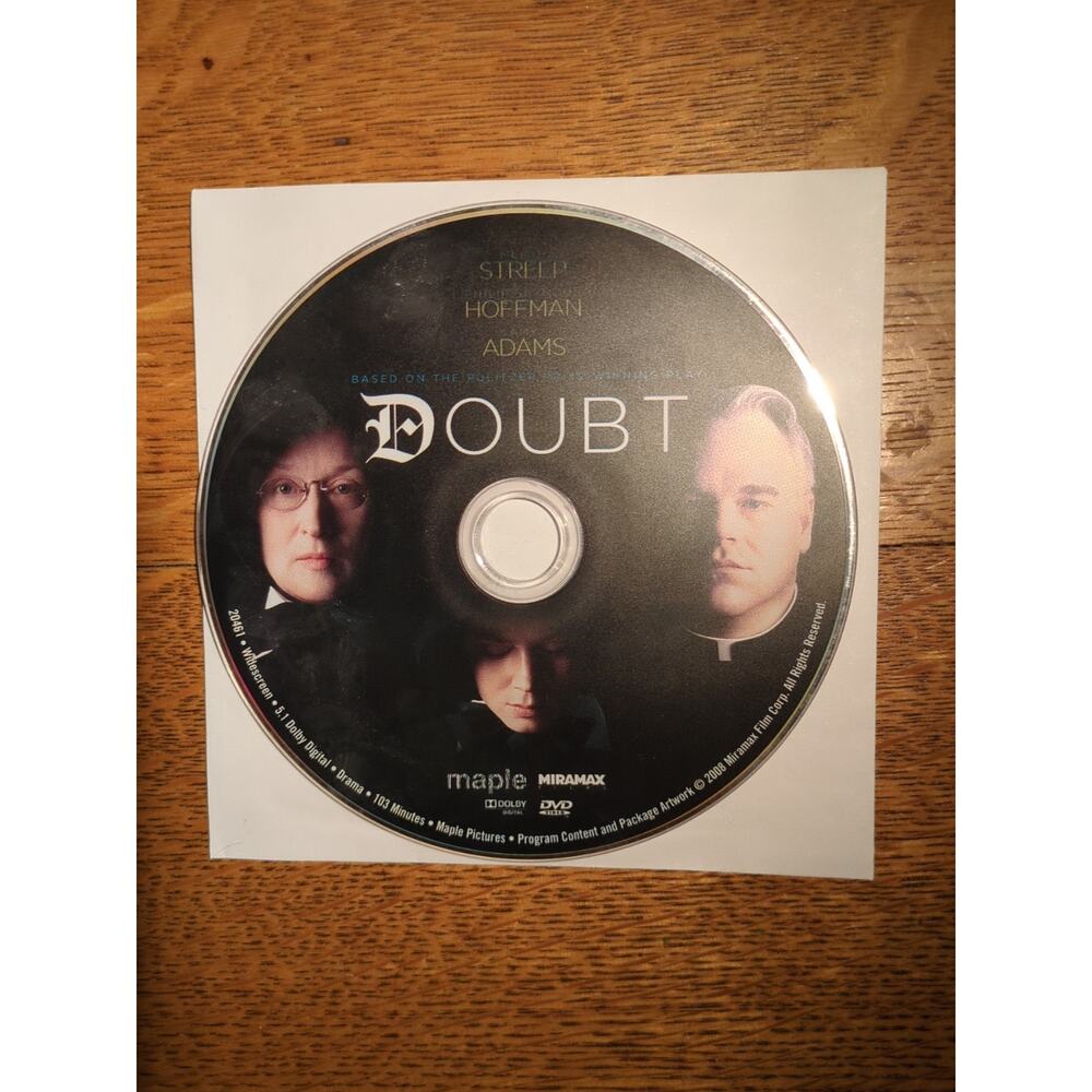 Doubt (DVD, 2008) Disc Only